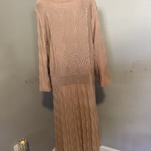 Dusty Rose Knitted Sweater Dress